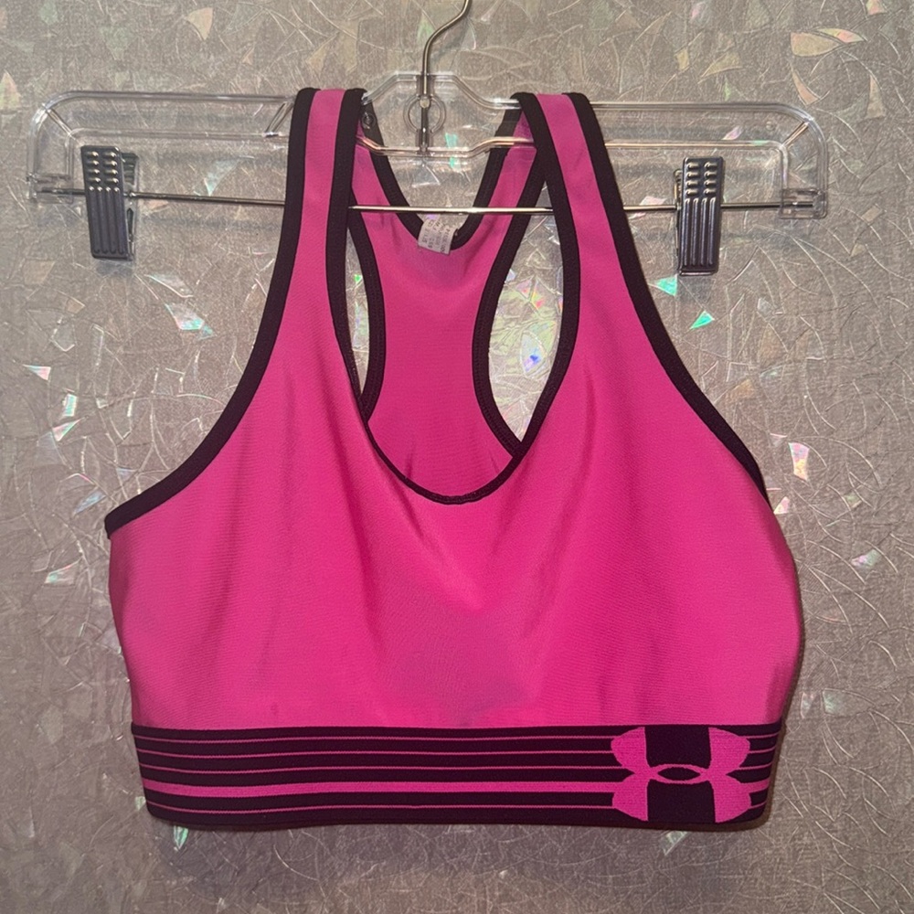 Pink & Black Under Armour Sport Bra